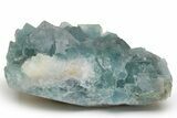 Cubic, Blue-Green Fluorite Crystal Cluster with Phantoms - China #217461-3